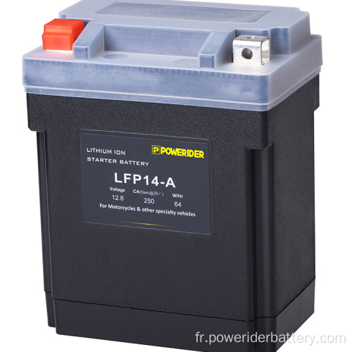 12.8V 6AH YB14-A2 Batterie de démarrage de motocyclette au lithium-ion au lithium-a2